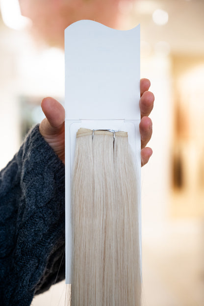 #PEARL WHITE GENIUS WEFT RUSSISCHES GLATTES HAAR  60CM ♡