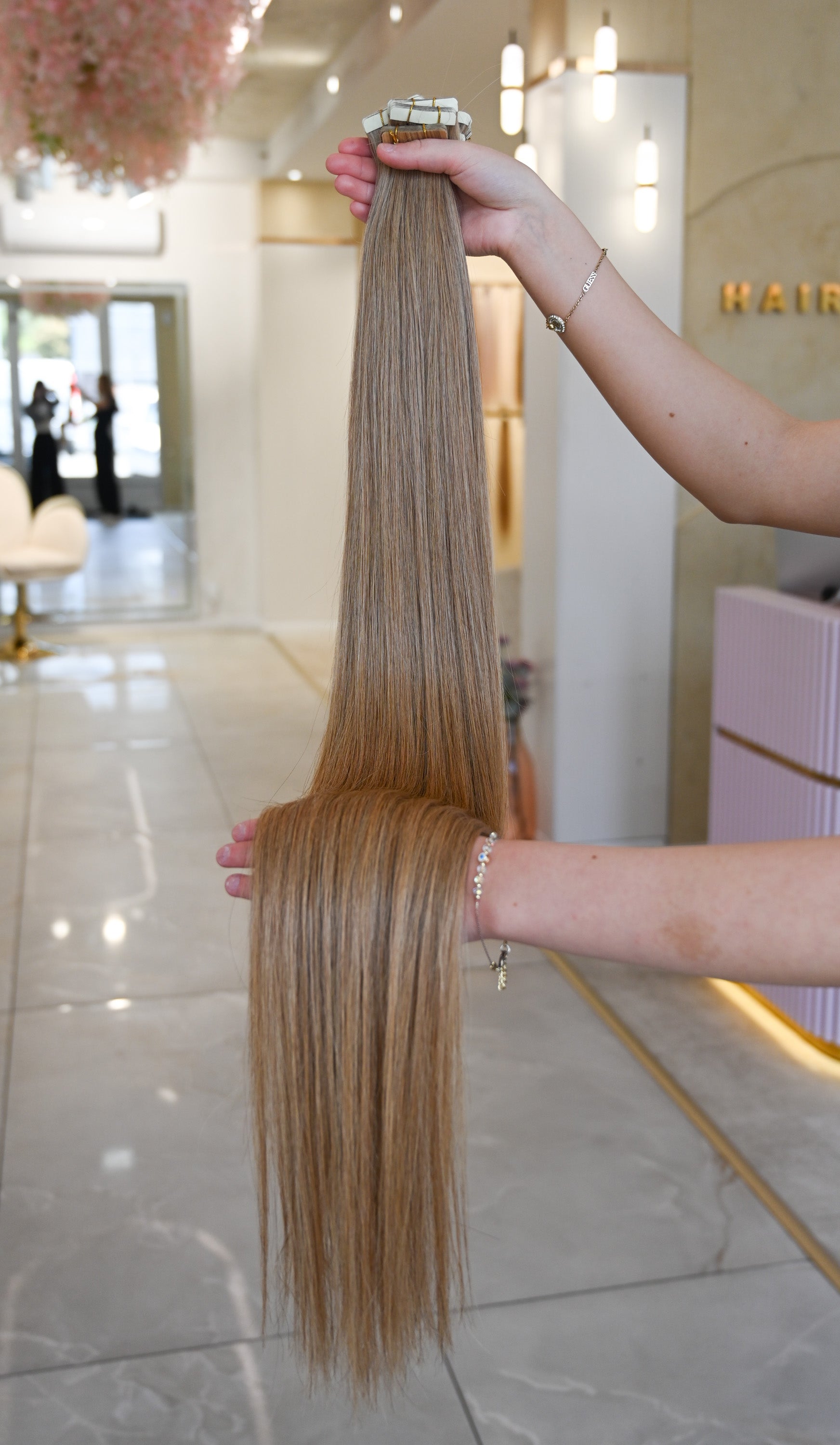 #14A DUNKELBLOND US WELLIGE TAPE 85CM ♡