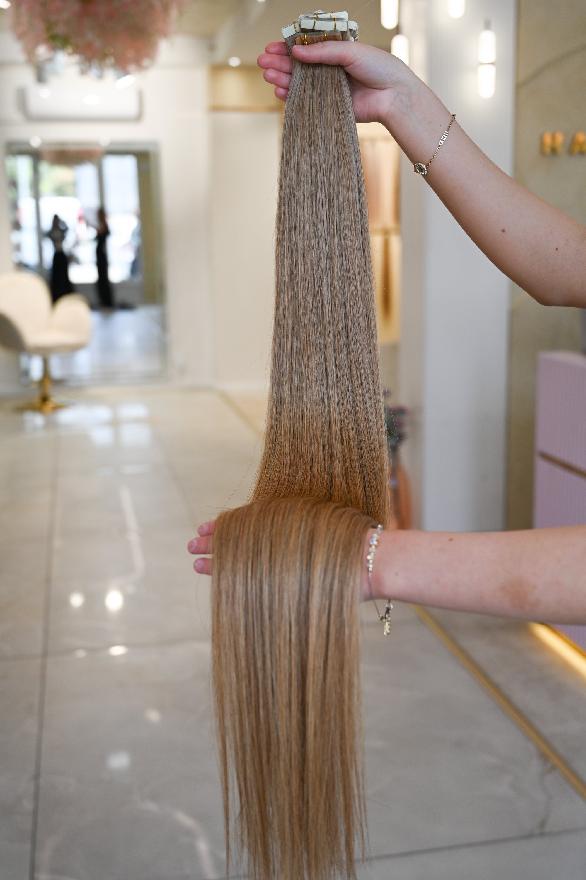 #14A DUNKELBLOND US WELLIGE TAPE 85CM ♡