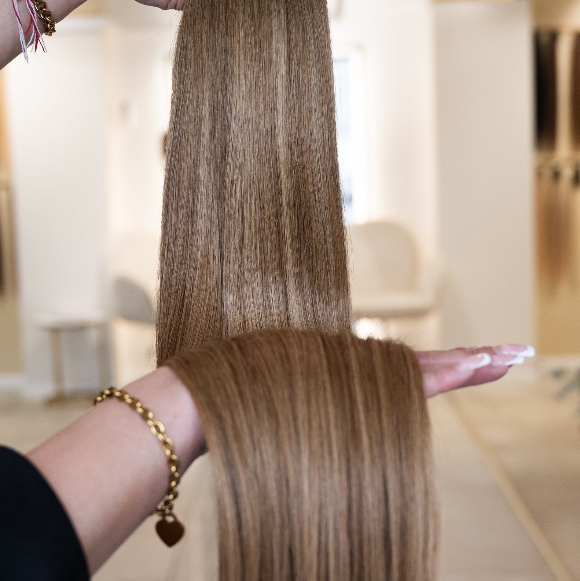 #MOCHA MELT BALAYAGE BRAUN US WELLIGE TRESSEN ECHTHAAR GENIUS WEFT EXTENSIONS 65CM♡