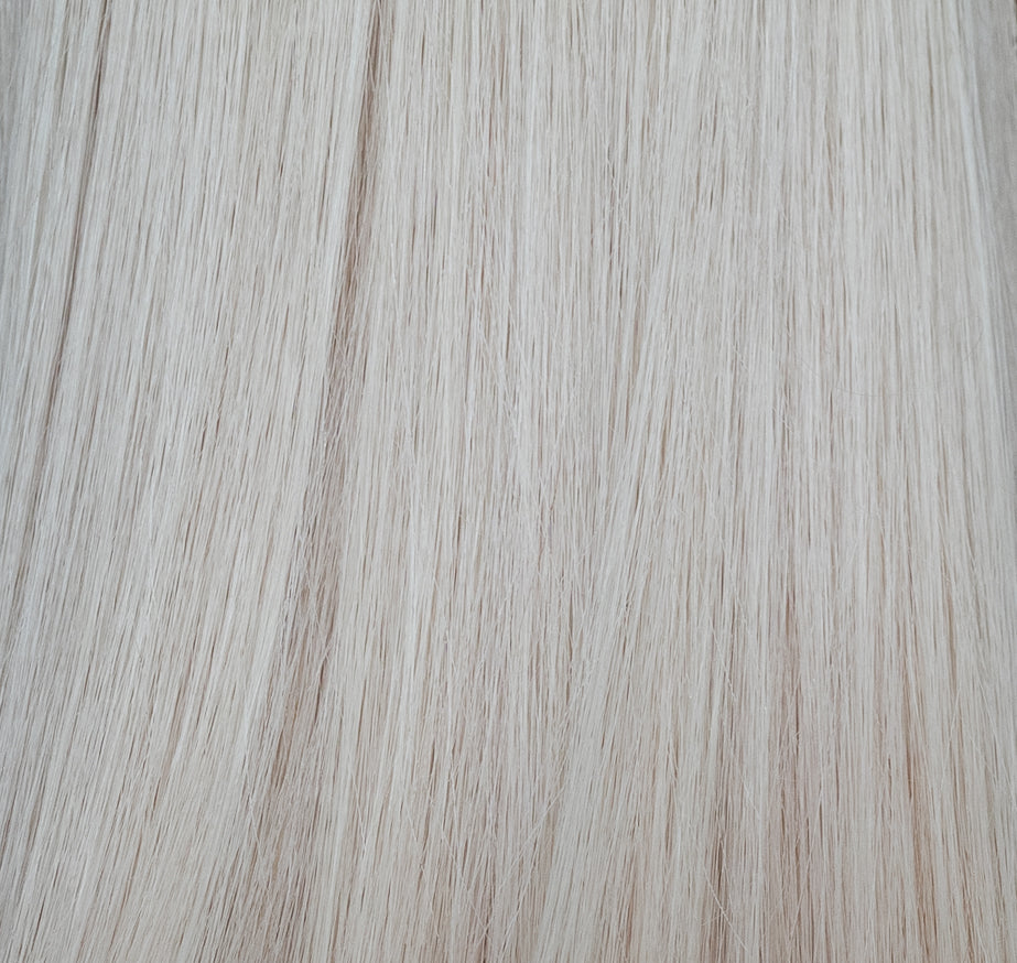 #PEARL WHITE WEIßBLOND US WELLIGE TRESSEN ECHTHAAR GENIUS WEFT EXTENSIONS 65CM♡