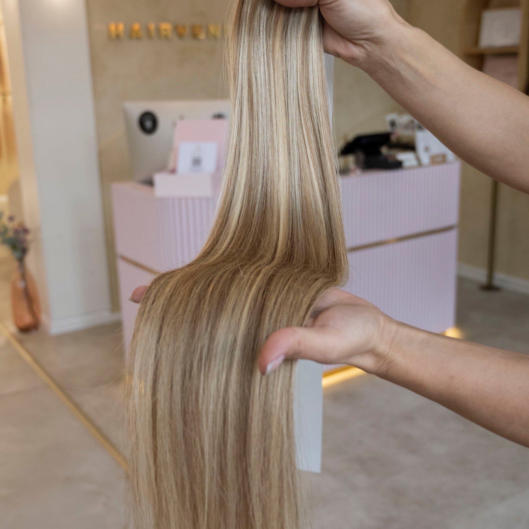 #MACADAMIA GLOW GENIUS WEFT RUSSISCHES GLATTES HAAR  60CM ♡