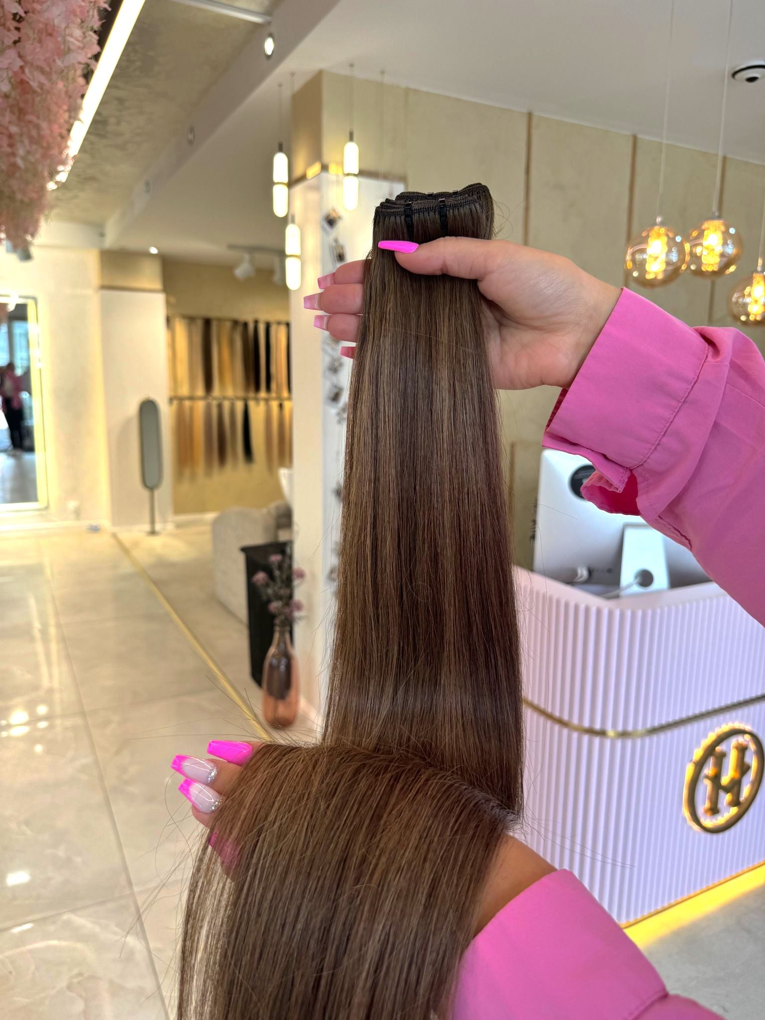 #DUBAI US WELLIGE TRESSEN ECHTHAAR GENIUS WEFT EXTENSIONS 65CM♡