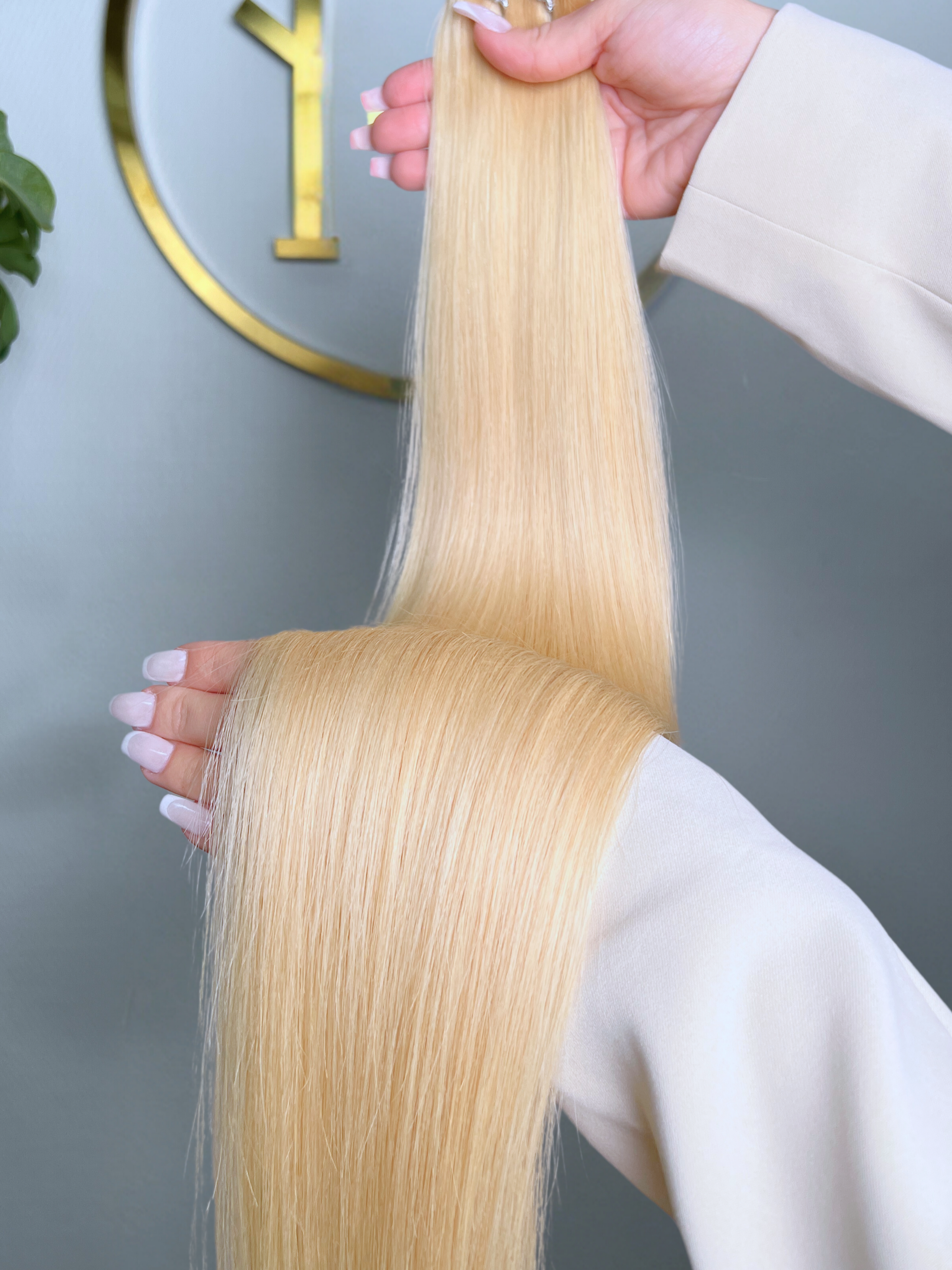 Beach Blond | Echthaar Tressen – Invisible Butterfly, glatt (RU)