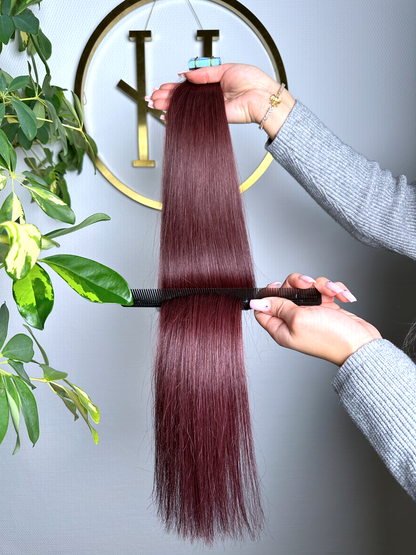 #99J DUNKLE KIRSCHE TAPE EXTENSIONS 45CM ♡