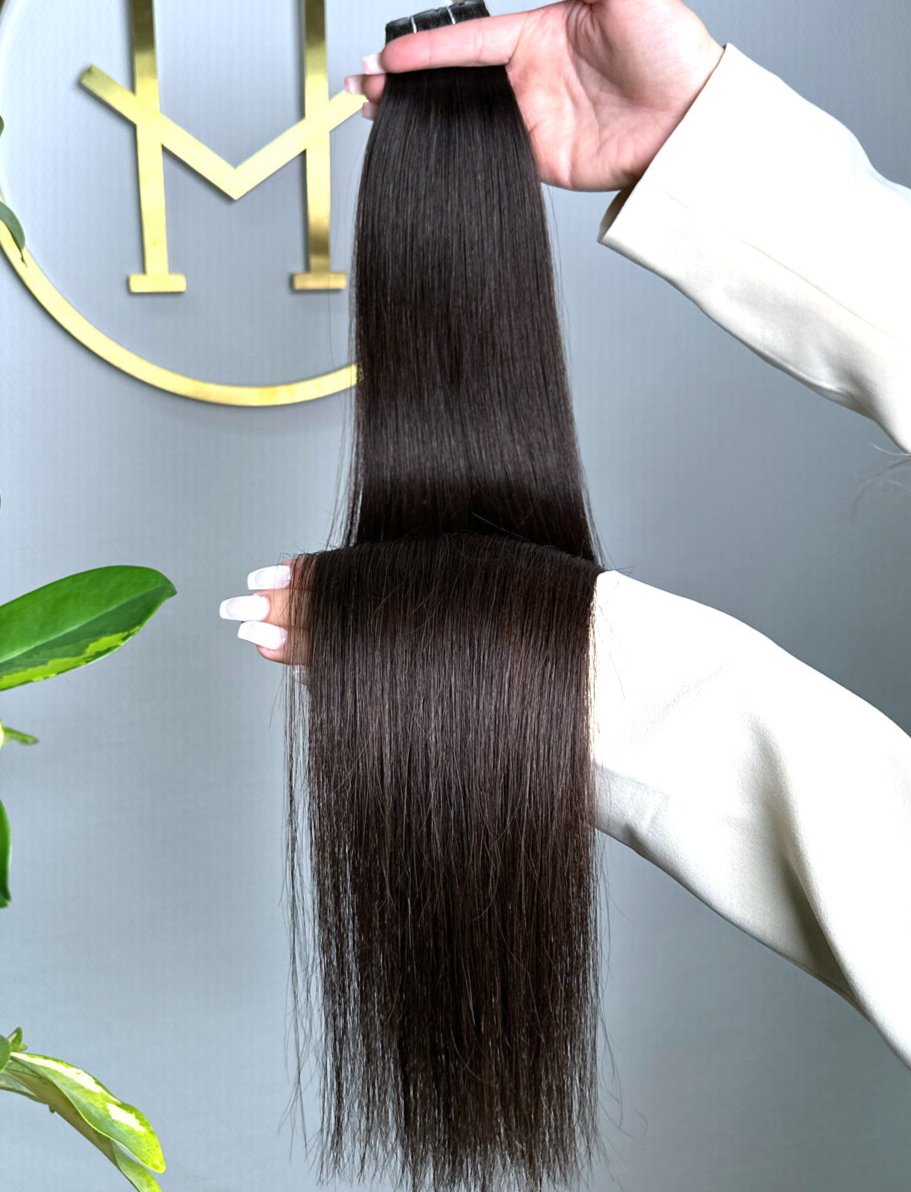 Raw | Echthaar Tressen – Invisible Butterfly, glatt (RU)