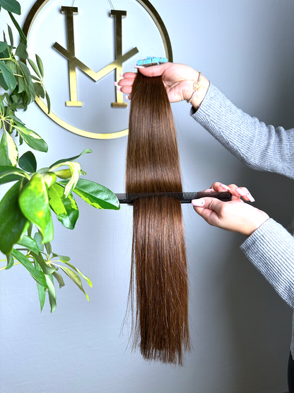 #4 SAMTBRAUNE TAPE EXTENSIONS 65CM ♡