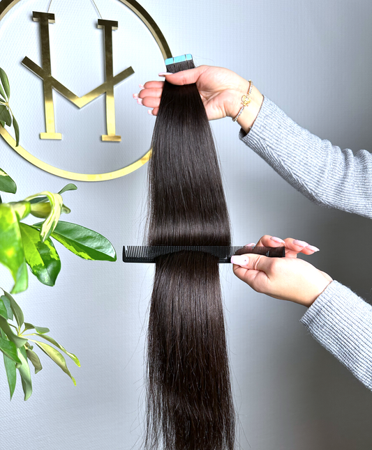 #2E DUNKELBRAUNE TAPE EXTENSIONS 45CM ♡