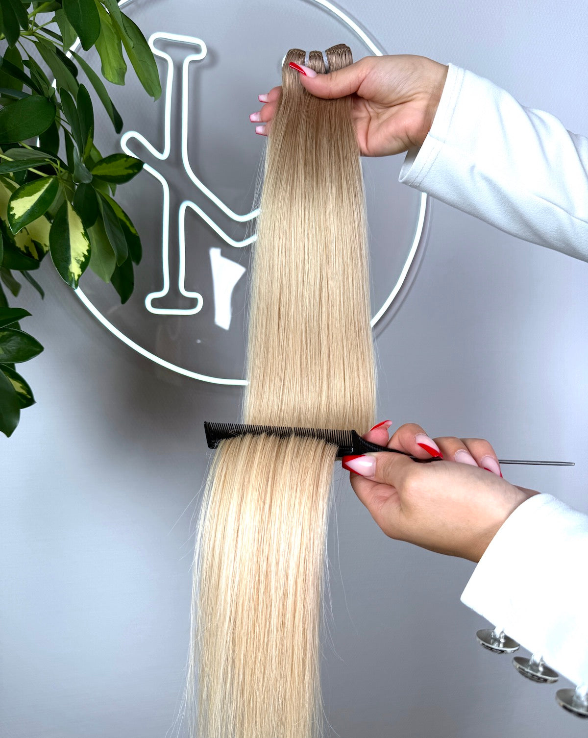 #BERGEN BLOND SANDBLOND OMRÉ US WELLIGE TRESSEN CLASSIC ECHTHAAR  65CM ♡