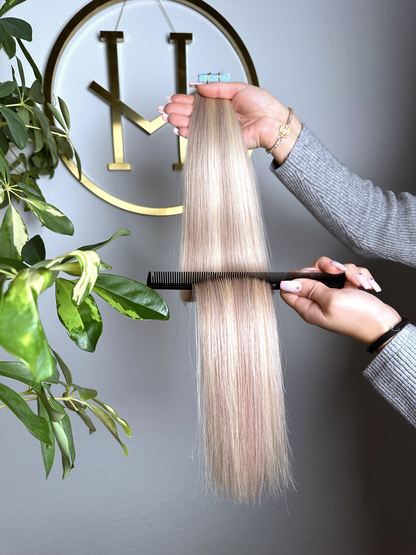 #VIKING BLOND KÜHLES BLOND GESTRÄHNT TAPE EXTENSIONS 55CM ♡