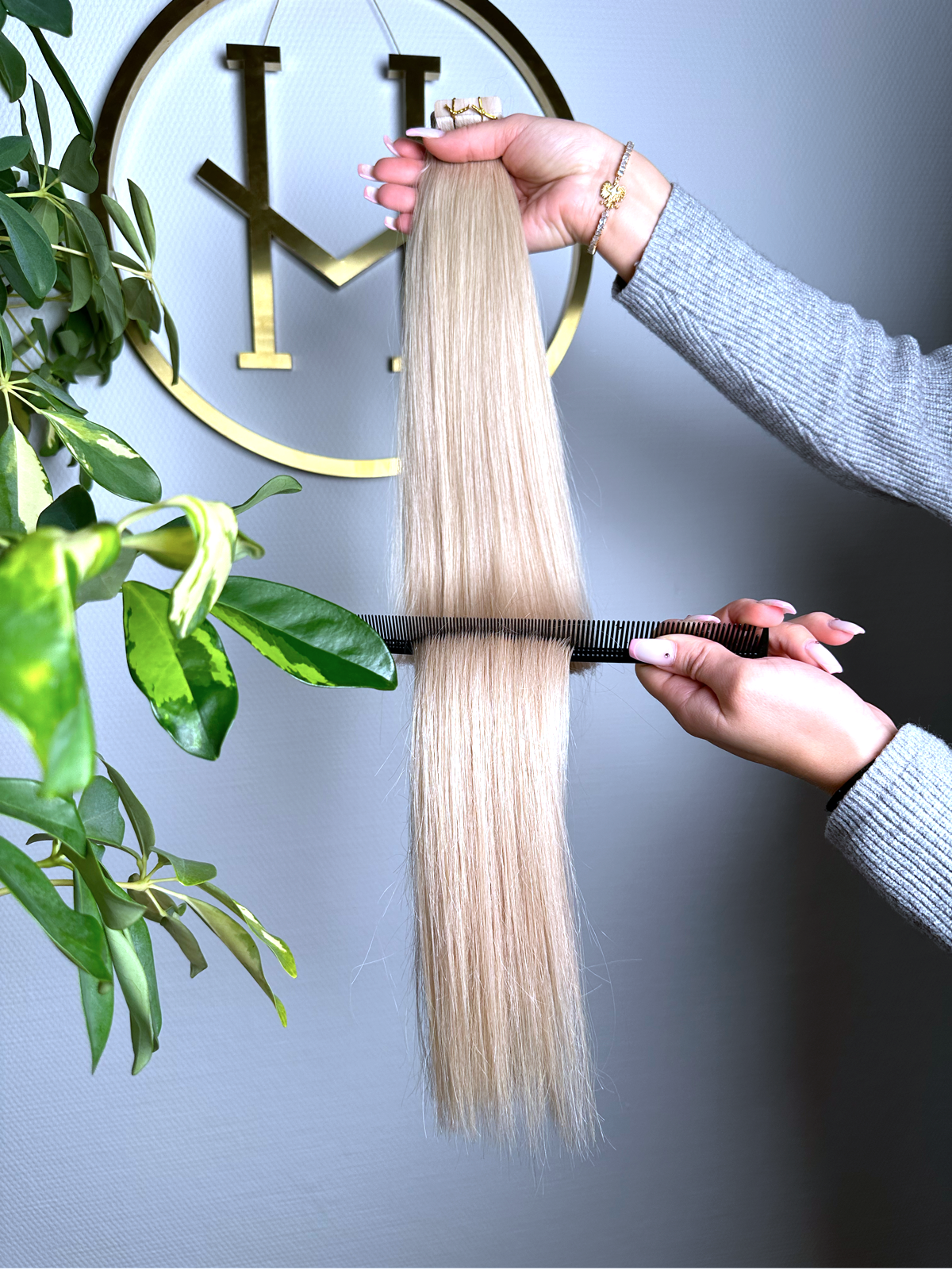 #SILVER  45CM TAPE EXTENSIONS ♡