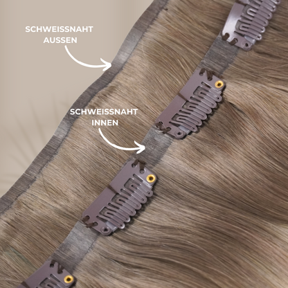 #EBONY - INVISIBLE CLIP EXTENSIONS - TIEFSCHWARZ ♡