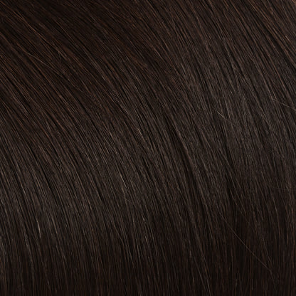Espresso Brown | Echthaar Tressen – Invisible Butterfly, glatt (RU)