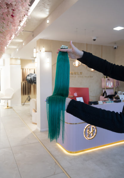 #GRÜN US WELLIGE TAPE EXTENSIONS 65CM ♡