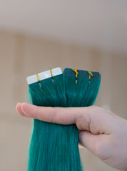 #GRÜN US WELLIGE TAPE EXTENSIONS 65CM ♡