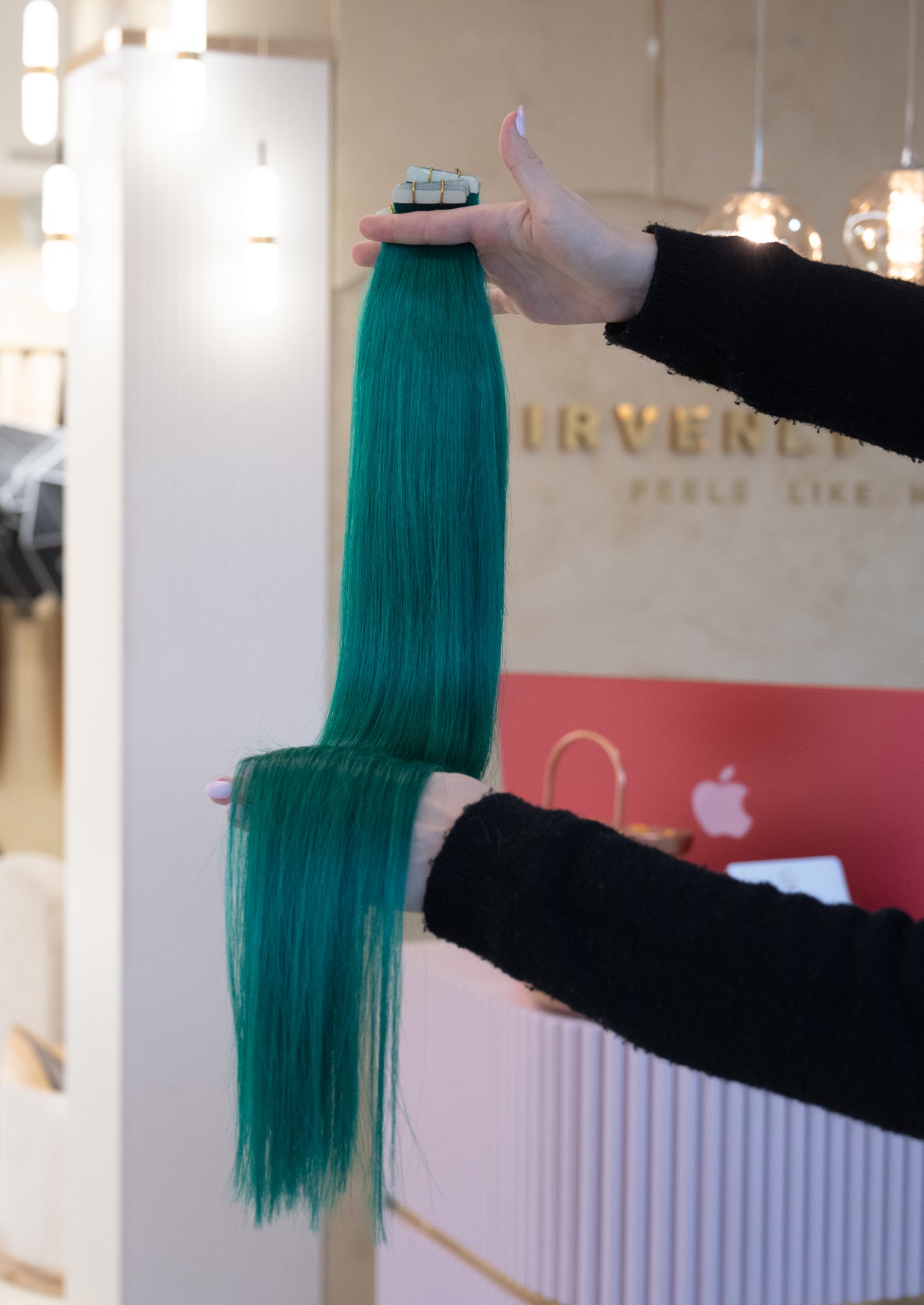 #GRÜN US WELLIGE TAPE EXTENSIONS 65CM ♡