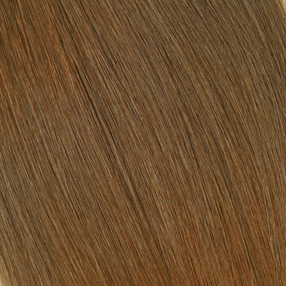 #GLOW MINI TAPE EXTENSIONS RU GLATT - MITTELBRAUN GOLD ♡