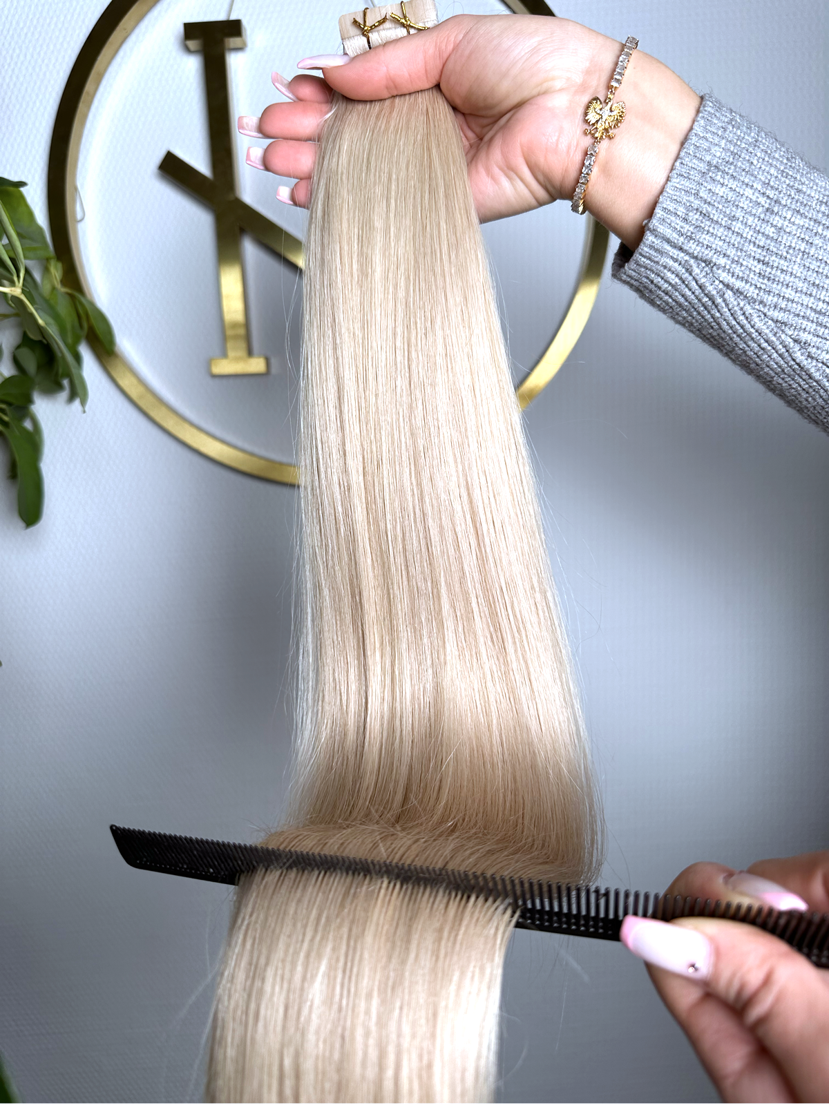 #SILVER  45CM TAPE EXTENSIONS ♡