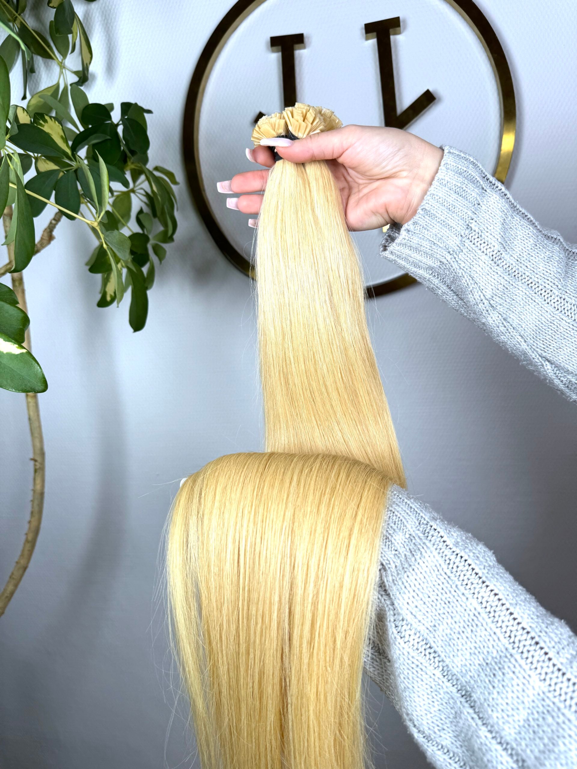 #27 GOLDBLOND US WELLIGE KERATIN BONDINGS 85CM ♡
