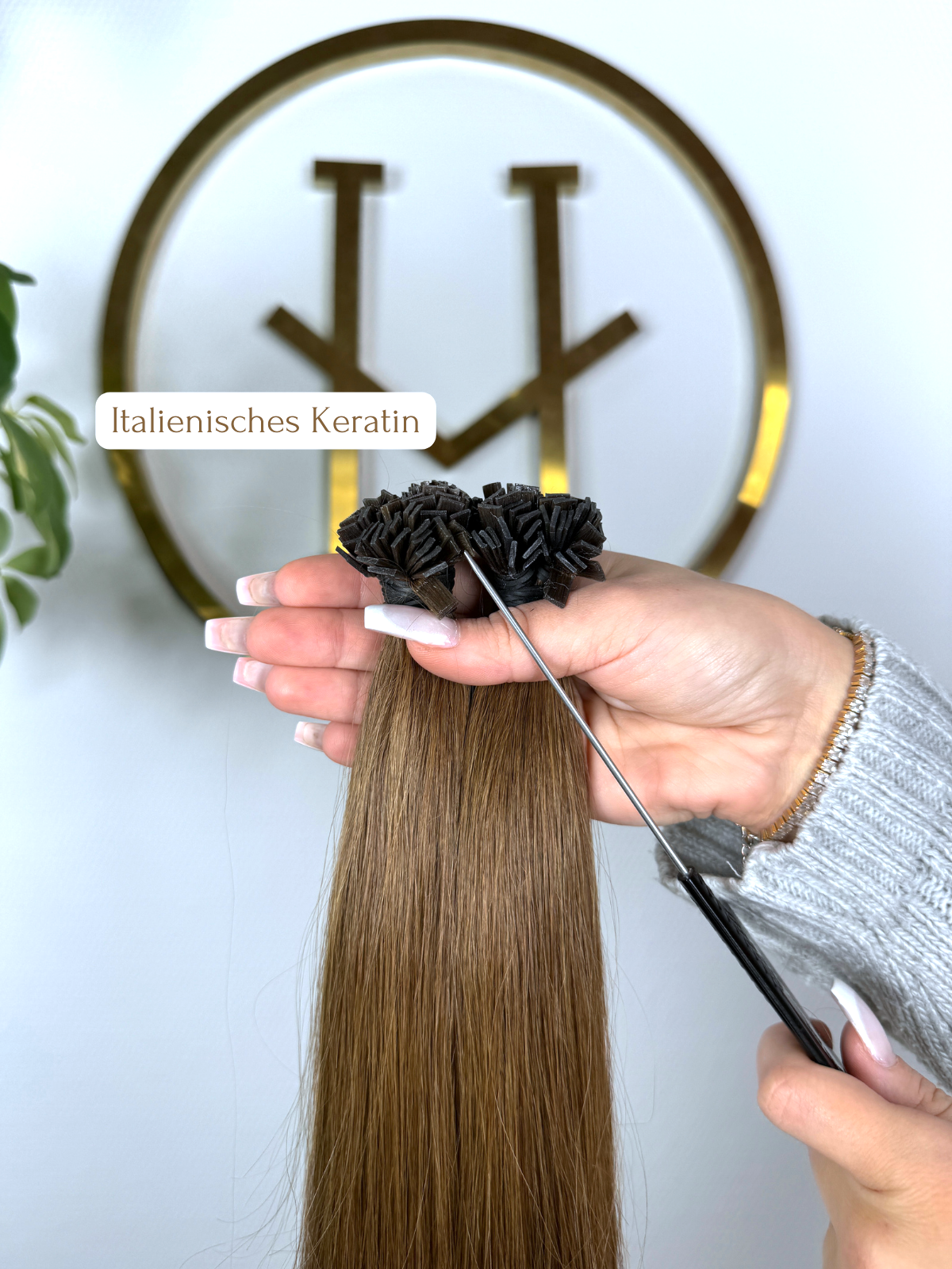 #6A REHBRAUNE US WELLIGE KERATIN BONDINGS REHBRAUN 65CM ♡