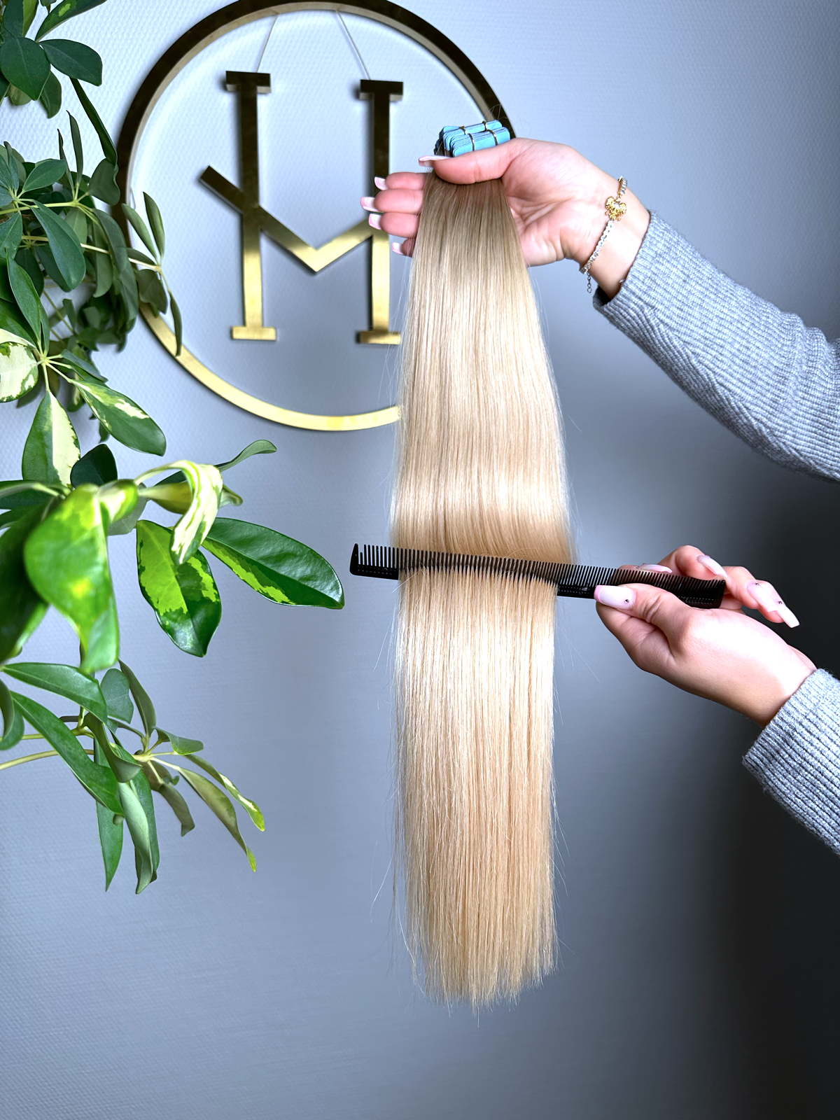 #BERGEN BLOND OMBRÉ SANDBLONDE US WELLIGE TAPE EXTENSIONS 65CM ♡