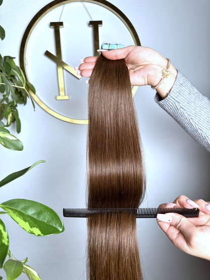 #4A MOKKABRAUNE TAPE EXTENSIONS 65CM ♡