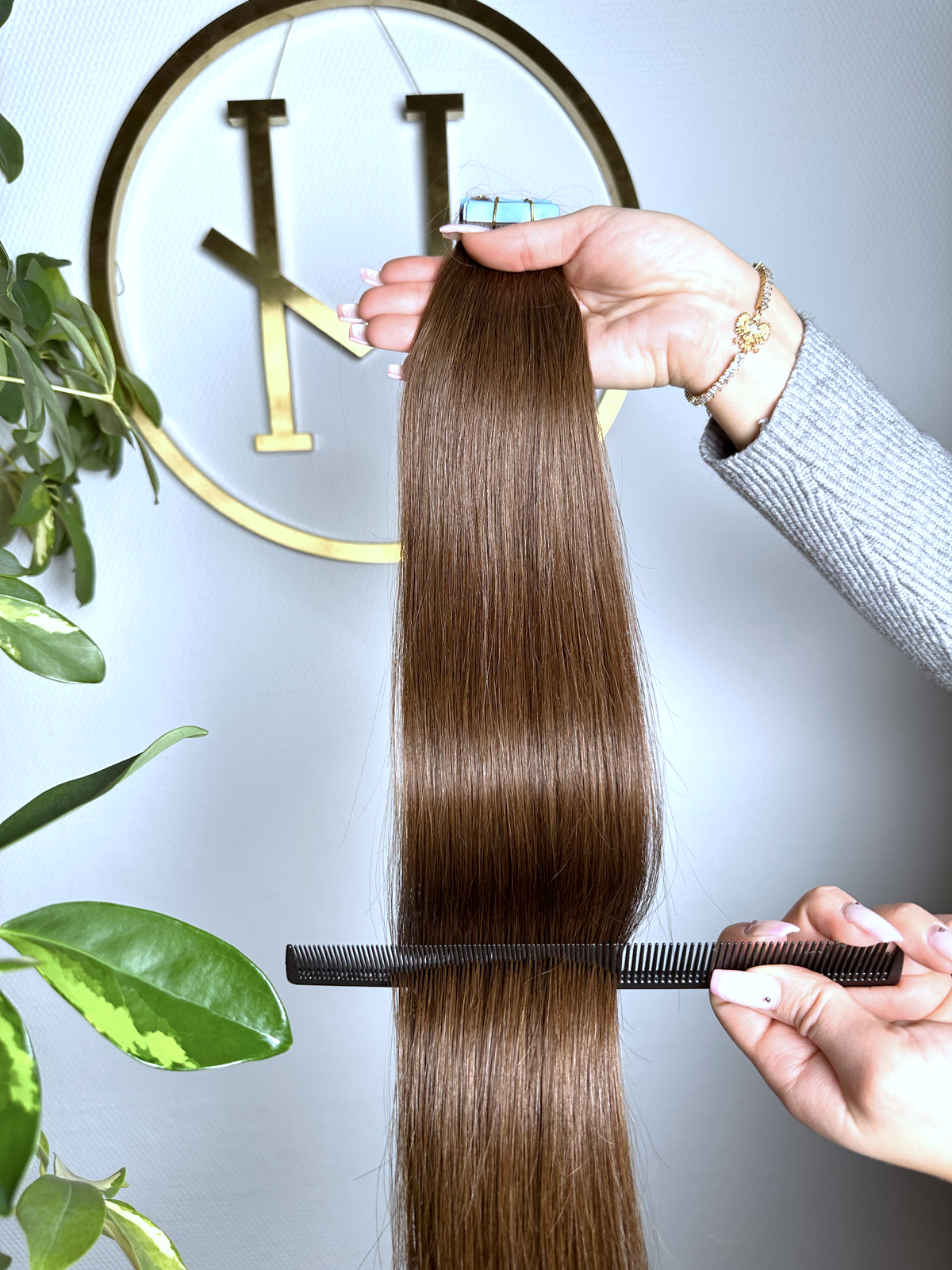 #4A MOKKABRAUNE 45CM TAPE EXTENSIONS ♡