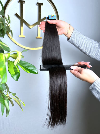 #NATURAL SCHWARZBRAUNE TAPE EXTENSIONS 55CM ♡