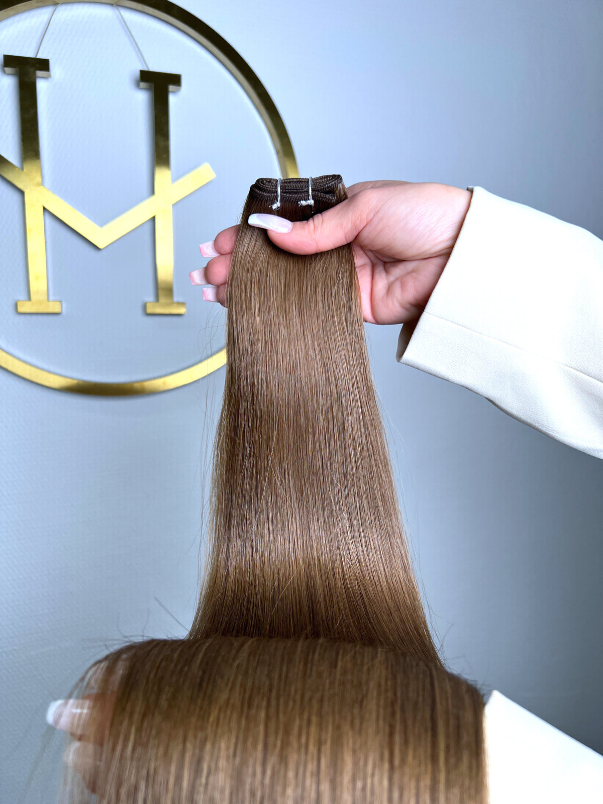 TRESSEN #AUTUMN MITTELBRAUN RU GLATT CLASSIC WEFT ♡