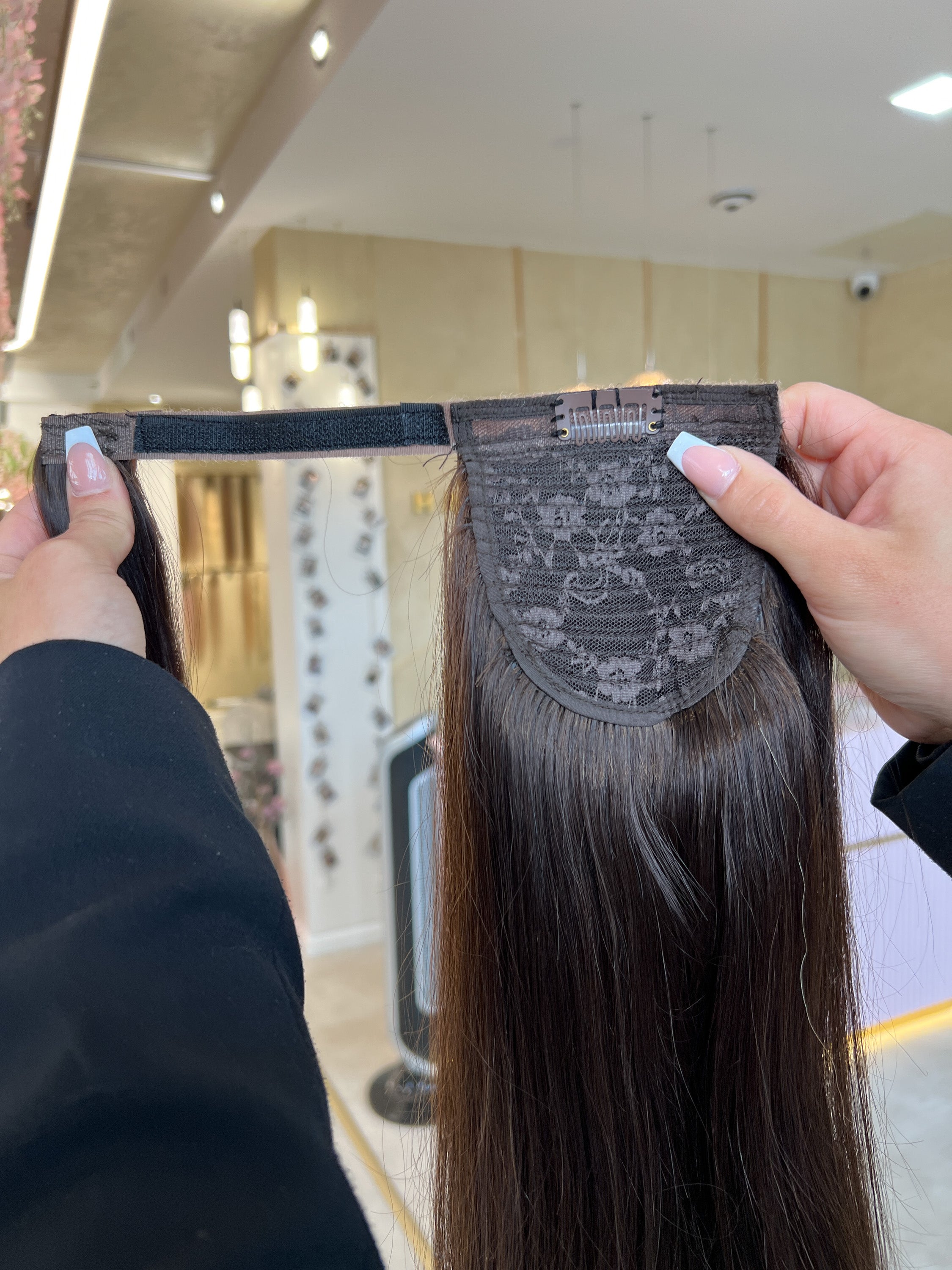 #2E DUNKELBRAUNER PONYTAIL 130G - 65CM