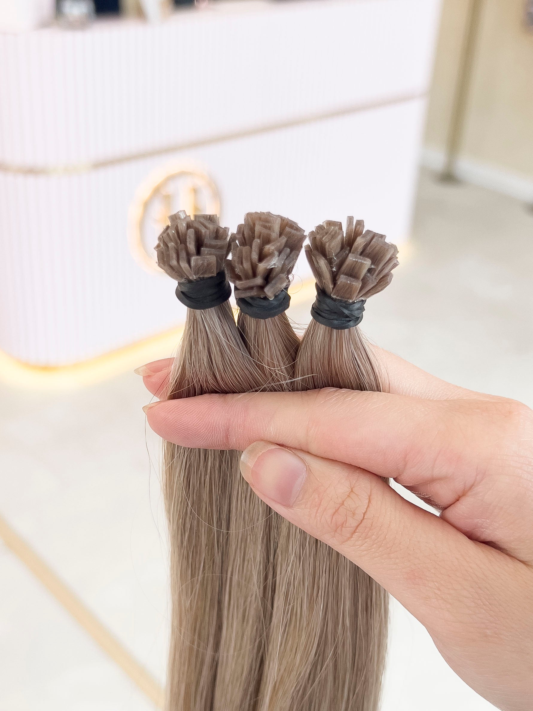 #5M/SILVER US WELLIGE KERATIN BONDINGS HONIGBLOND 65CM ♡