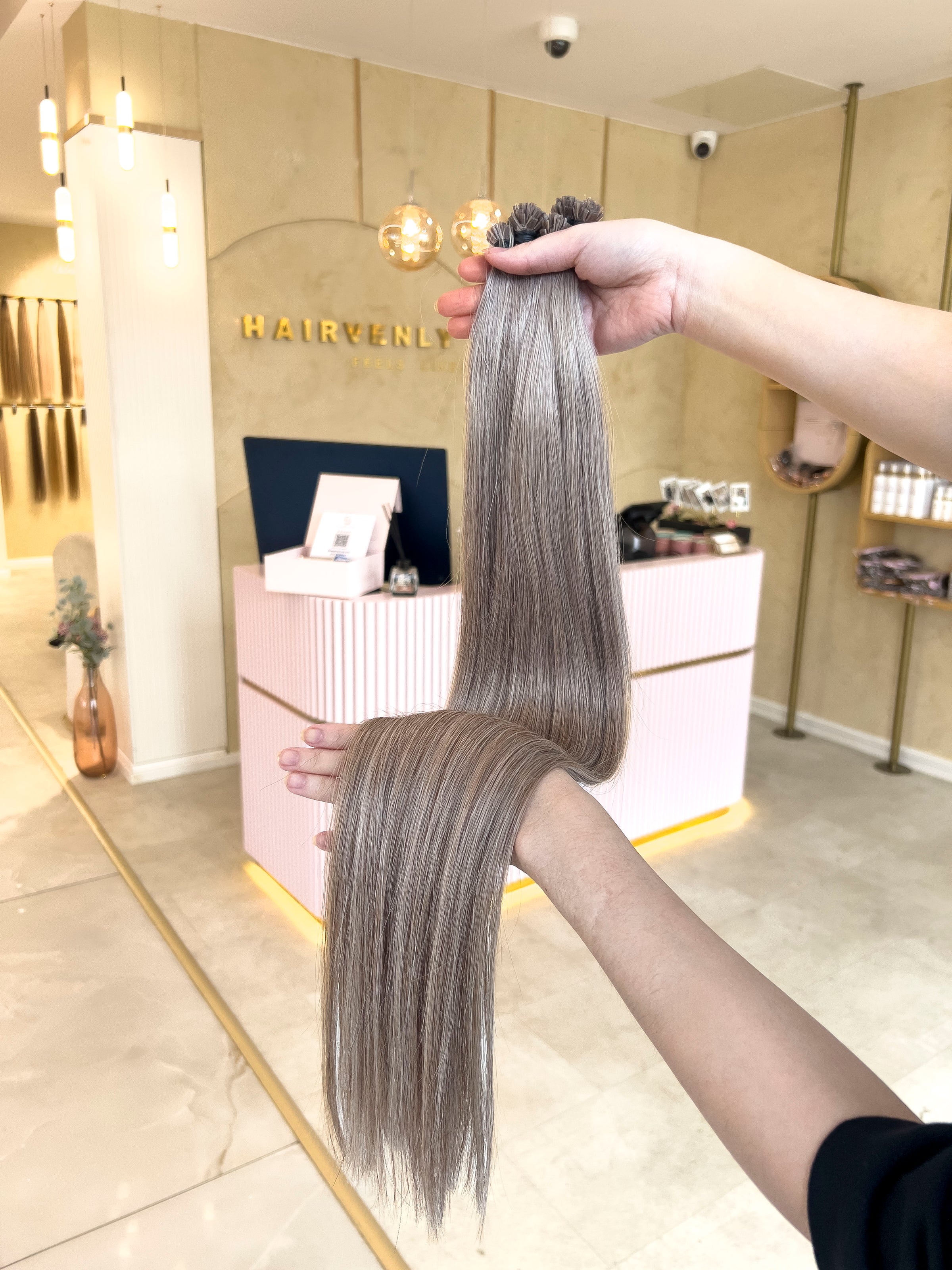 #5M/SILVER US WELLIGE KERATIN BONDINGS HONIGBLOND 65CM ♡