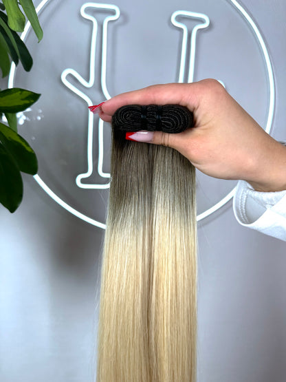 #ARTIC BLOND OMBRÉ ECHTHAAR TRESSEN 65CM