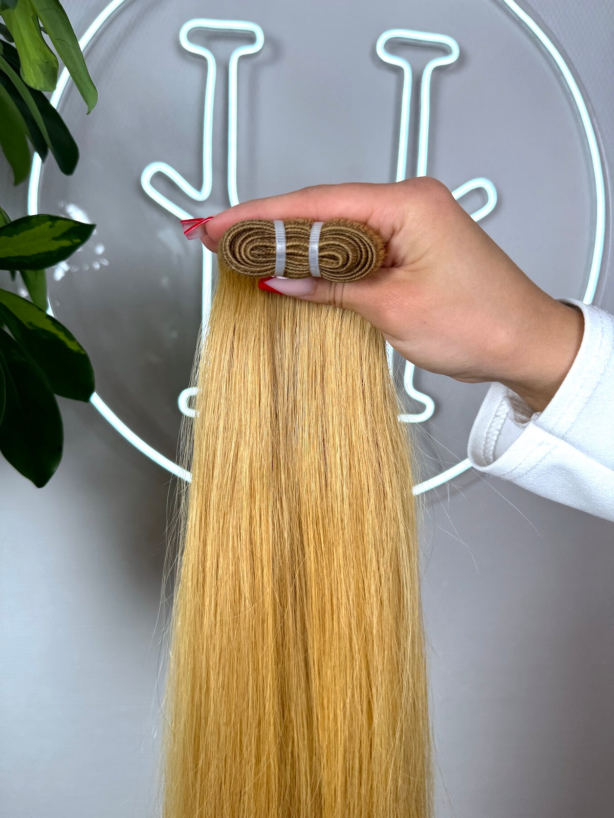 #10 HONIGBLONDE US WELLIGE TRESSEN CLASSIC ECHTHAAR  65CM ♡