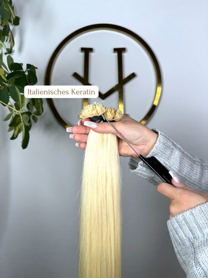 #60 KERATIN BONDINGS PLATINBLOND 65CM