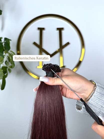 #99J KERATIN BONDINGS DUNKLE KIRSCHE 65CM