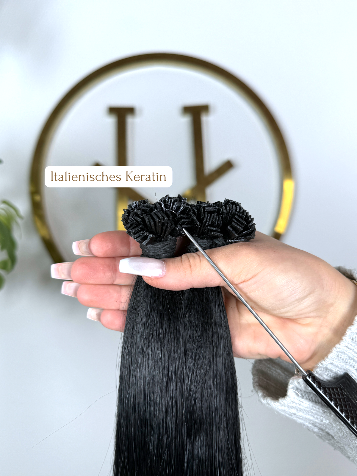#1A SCHWARZ  US WELLIGE KERATIN BONDINGS SCHWARZE 65CM ♡