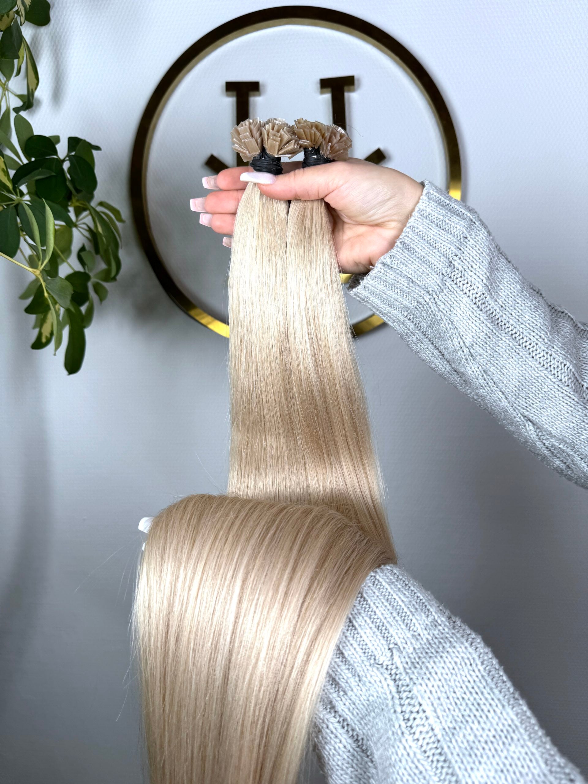 #SILVER US WELLIGE KERATIN BONDINGS ASCHBLOND 65CM ♡