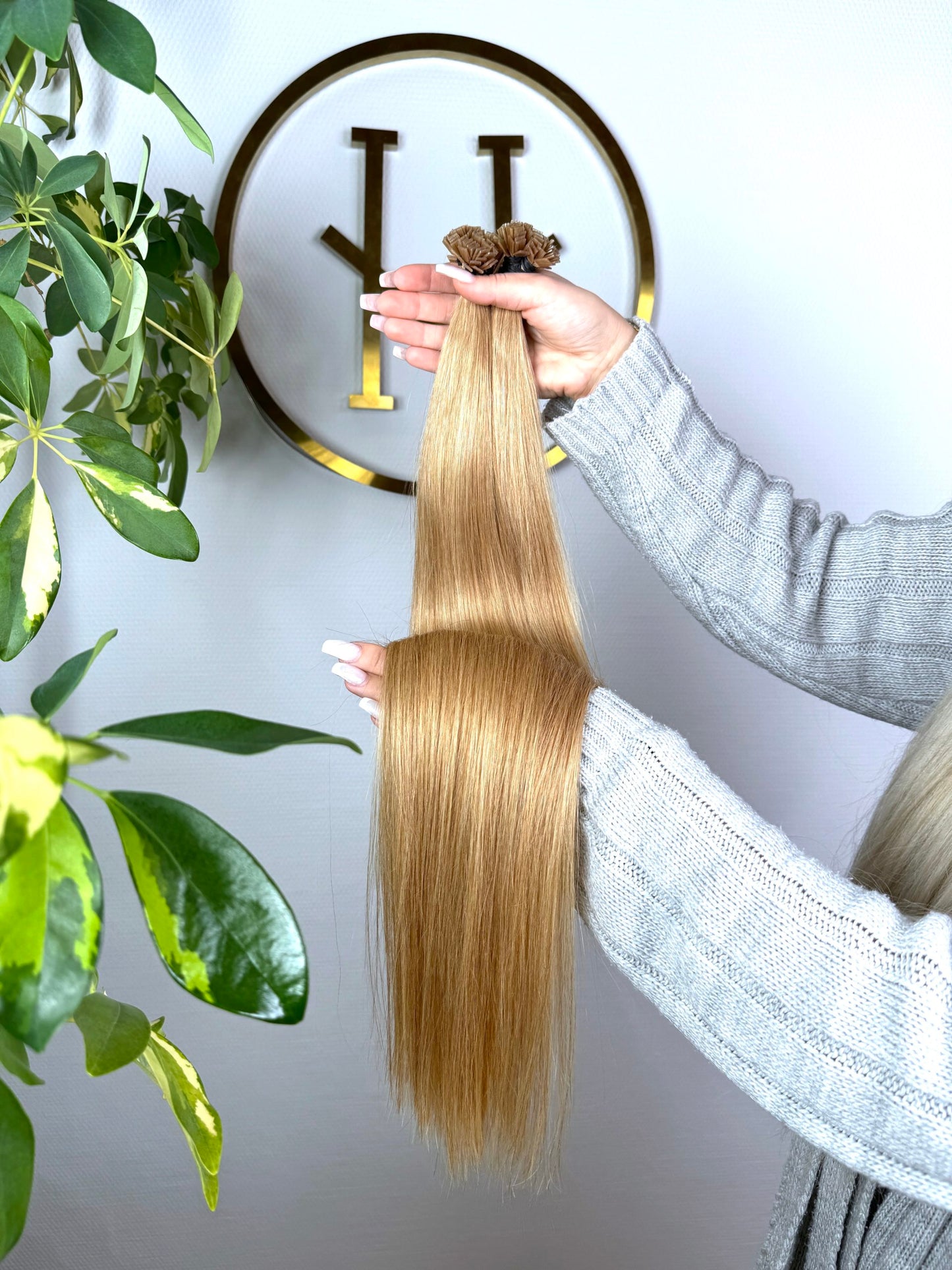 #14A KERATIN BONDINGS DUNKELBLOND 65CM