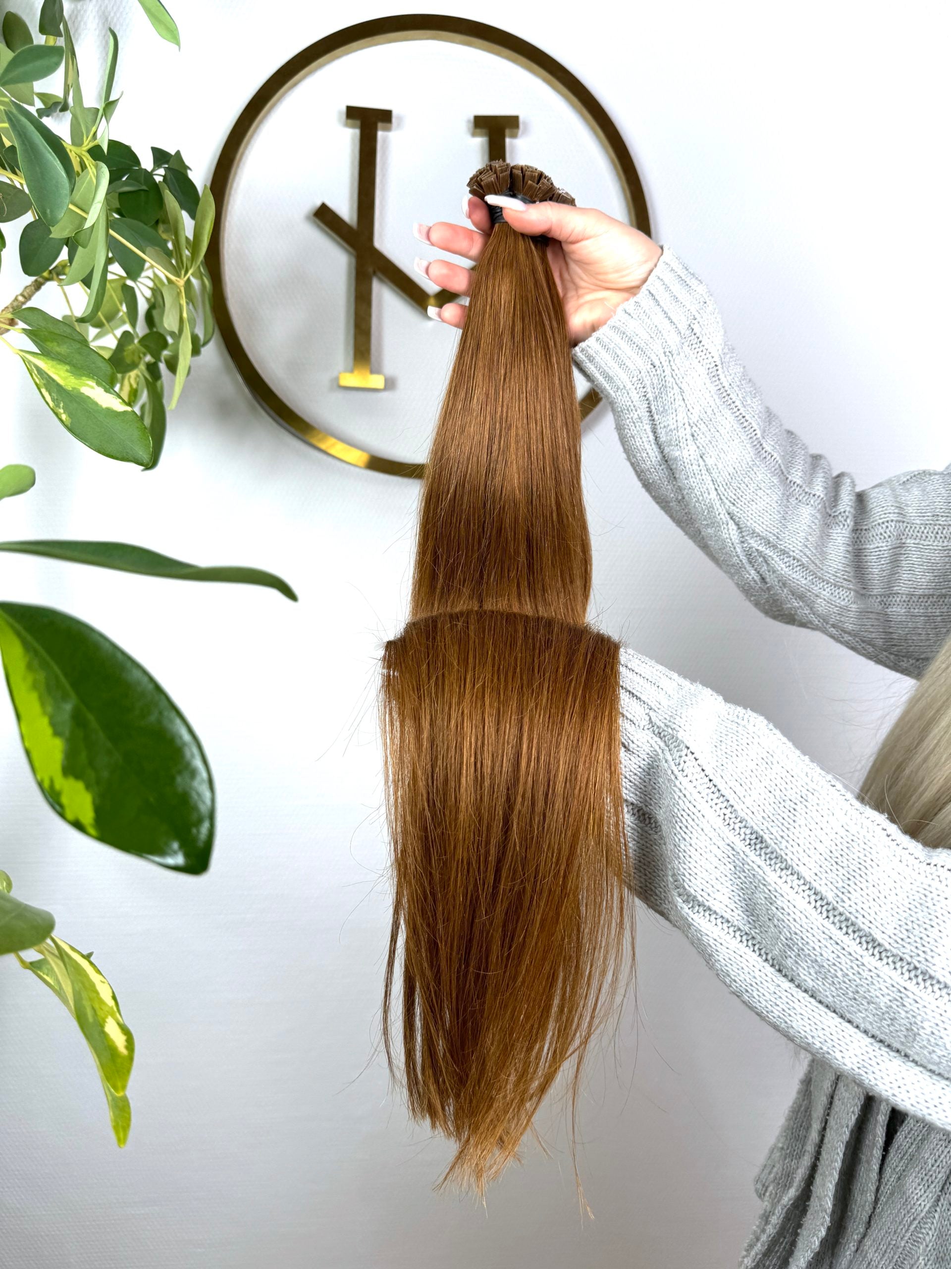 #6 HASELNUSSBRAUNE US WELLIGE BONDINGS 65CM  HASELNUSSBRAUN ♡