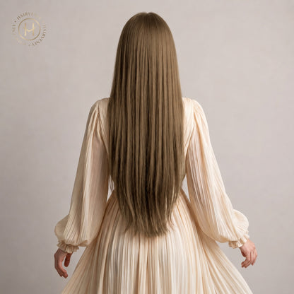 #LATTE BROWN - KÜHLES HELLBRAUN STANDARD RUSSISCHE TAPE EXTENSIONS GLATT ♡