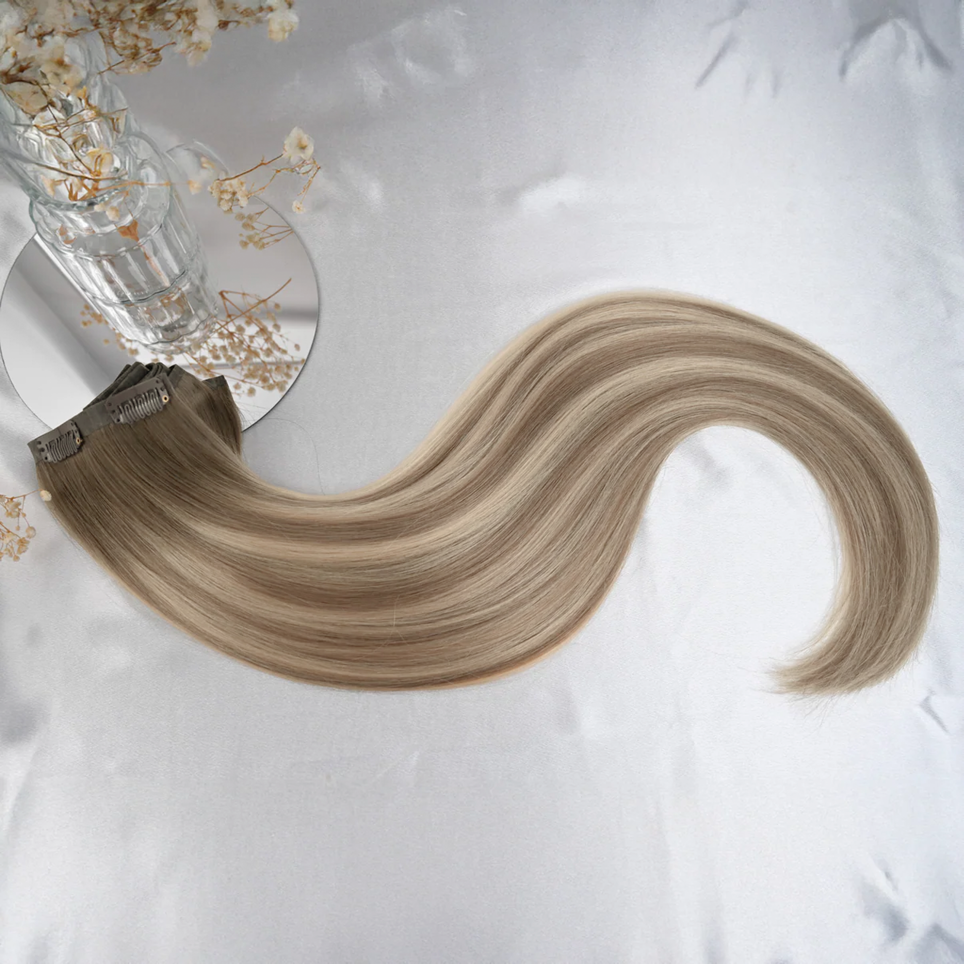 #LATTE BALAYAGE - INVISIBLE CLIP EXTENSIONS ♡