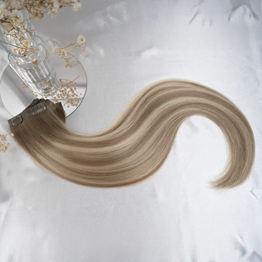#LATTE BALAYAGE - INVISIBLE CLIP EXTENSIONS ♡