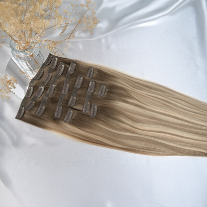 #LATTE BALAYAGE - INVISIBLE CLIP EXTENSIONS ♡