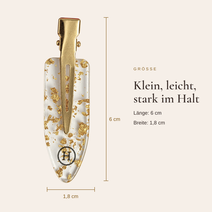 Goldflocken-Haarspangen: Elegant halten, ganz ohne Abdrücke