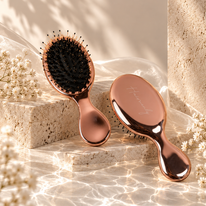 Mini Extensions Bürste Rosa für unterwegs – kompakt, schonend & Anti Frizz - Hairvenly Zubehör