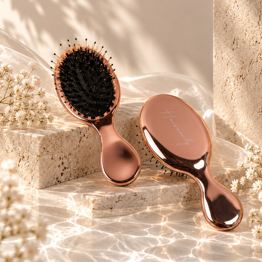 Mini Extensions Bürste Rosa für unterwegs – kompakt, schonend & Anti Frizz - Hairvenly Zubehör