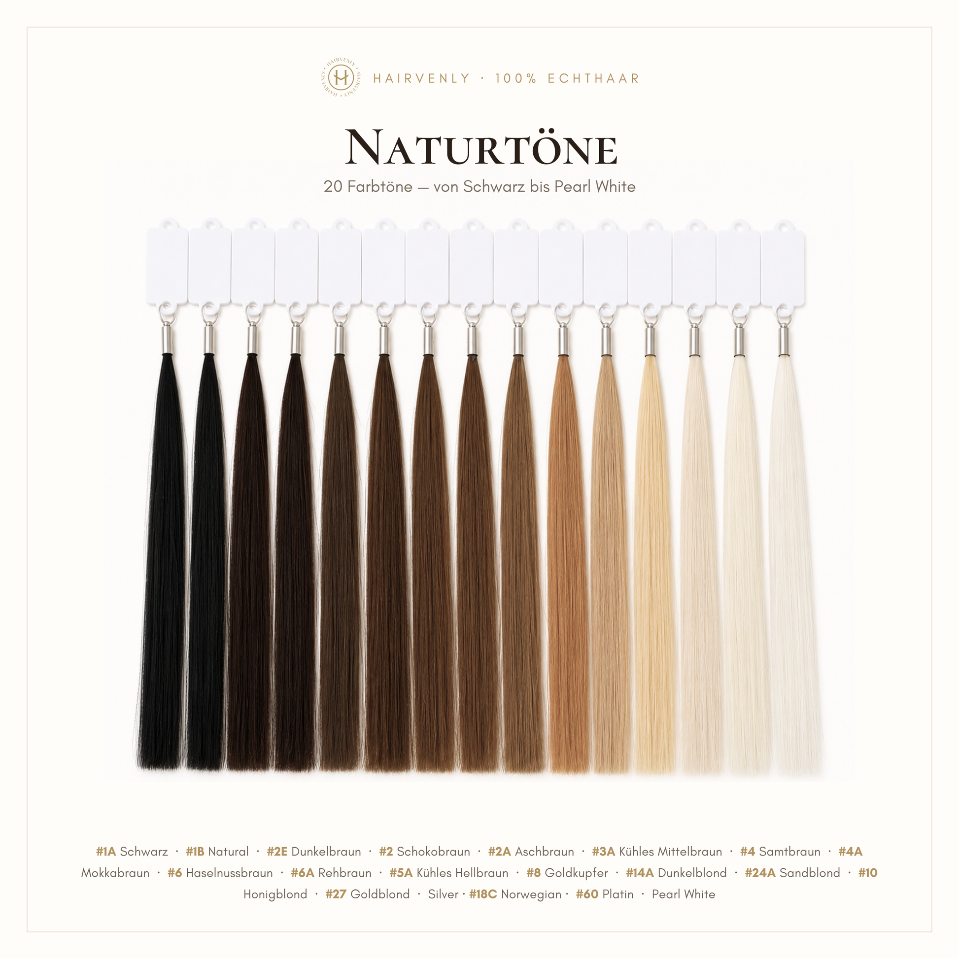 Usbekischer Echthaar-Farbring – 40 Premium-Farbtöne für professionelle Farbberatung - Hairvenly Zubehör