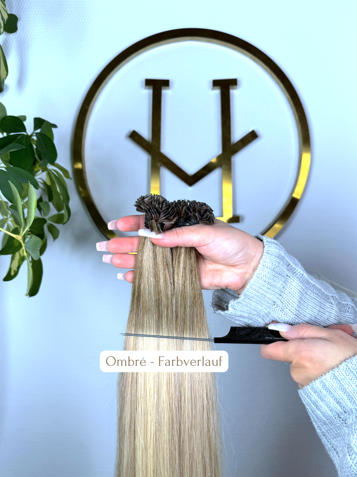 #SOFT BLOND BALAYAGE US WELLIGE KERATIN BONDINGS GESTRÄHNT BALAYAGE 65CM ♡