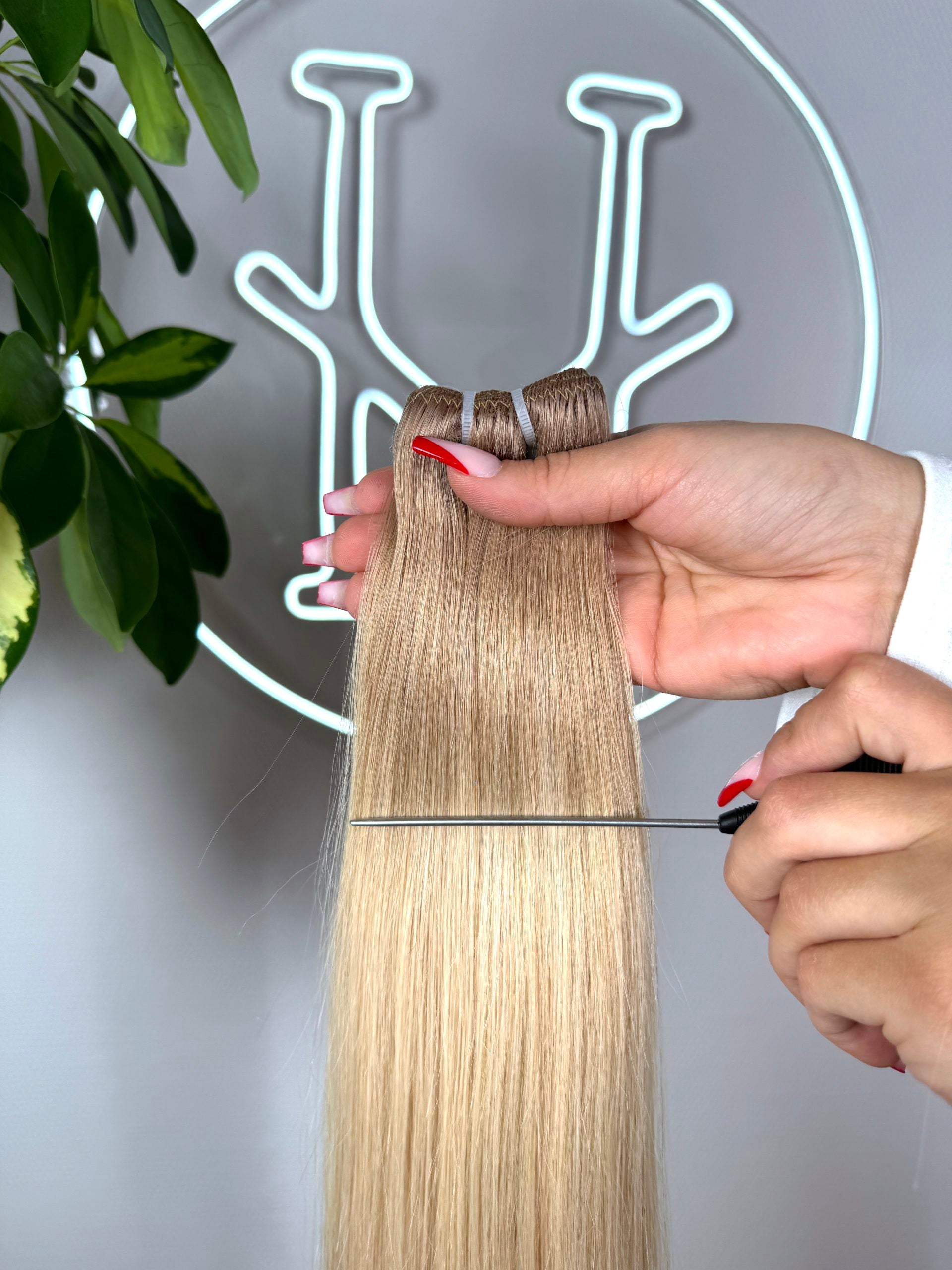 #BERGEN BLOND SANDBLOND OMRÉ US WELLIGE TRESSEN CLASSIC ECHTHAAR  65CM ♡